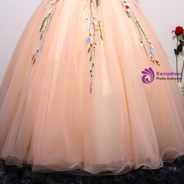 In Stock:Ship in 48 hours Pink Off The Shoulder Quinceanera Dresses