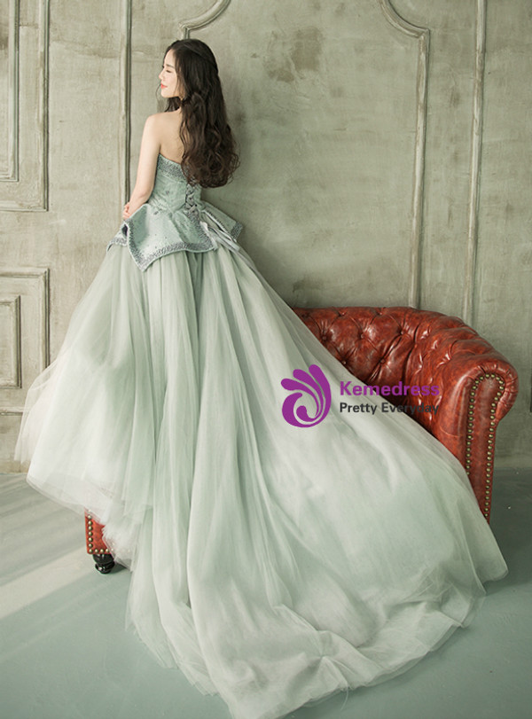 White Ball Gown Tulle Sweetheart Neck With Beading Wedding Dress