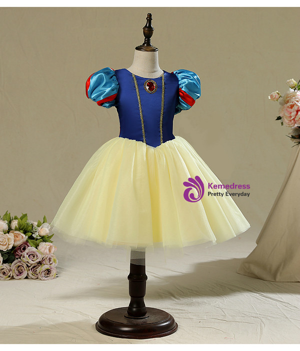 In Stock:Ship in 48 Hours Short Snow White Children's Disney Girl Frozen Dress