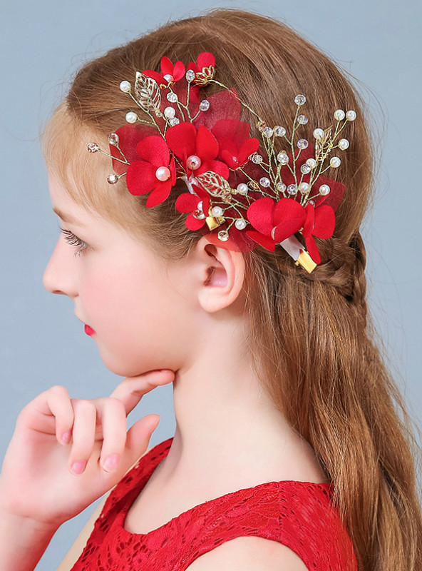Flower Hair Accessories Hairpin Princess 2 Piece Jewelry