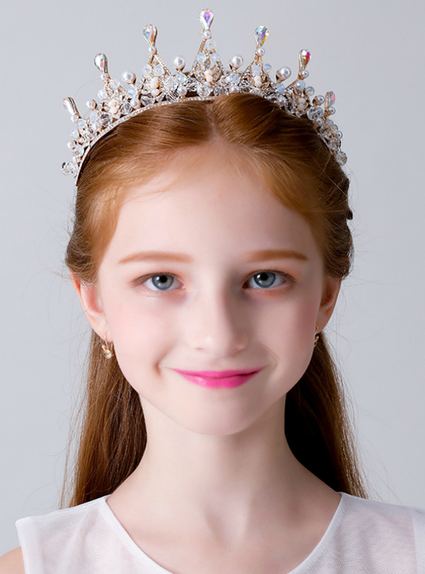 Girls Crown Tiara Crystal Rhinestone Hair Accessories