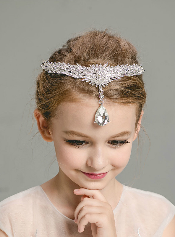 Children's Headdress Crystal Hairband Girl Gem Pendant