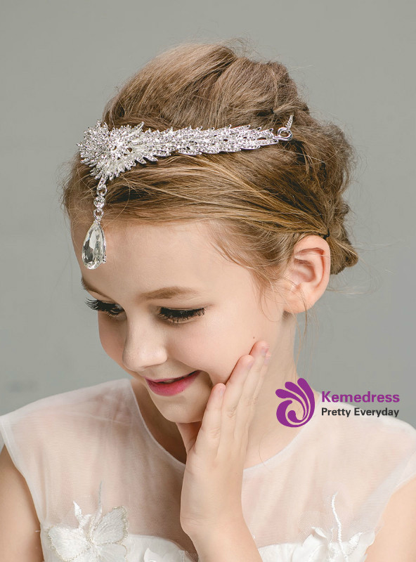 Children's Headdress Crystal Hairband Girl Gem Pendant