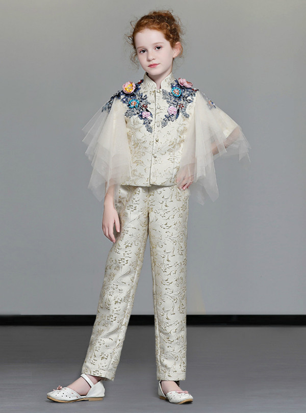 Shop 2019 Long & Short In Stock:Ship in 48 Hours Ready To Ship Girls' Dress And Children's Suit Appliques Flower Girl   With Factory Price From Kemedress