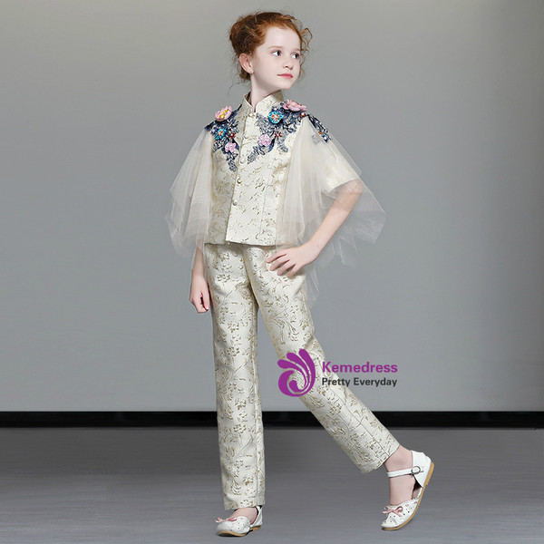 Shop 2019 Long & Short In Stock:Ship in 48 Hours Ready To Ship Girls' Dress And Children's Suit Appliques Flower Girl   With Factory Price From Kemedress