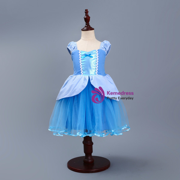 Shop 2019 Long & Short In Stock:Ship in 48 Hour Blue Tulle Cinderella Princess Dress With Factory Price From Kemedress