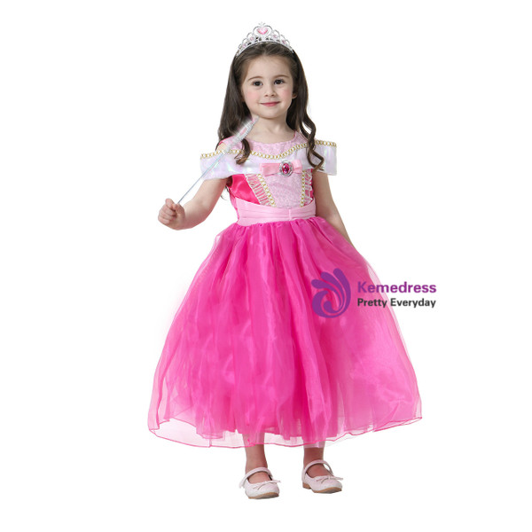 Shop 2019 Long & Short In Stock:Ship in 48 Hours Fuchsia Organza Princess Dress With Crystal With Factory Price From Kemedress