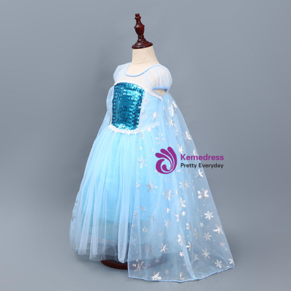 Shop 2019 Long & Short In Stock:Ship in 48 Hours Blue Tulle Sequins Princess Aisha Skirt  With Factory Price From Kemedress