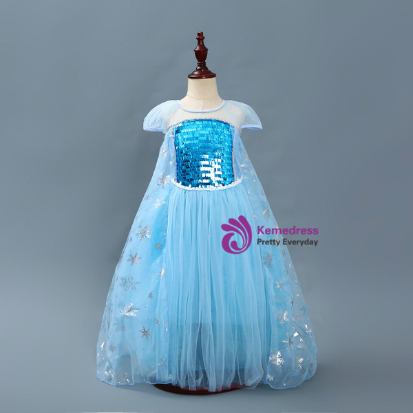 Shop 2019 Long & Short In Stock:Ship in 48 Hours Blue Tulle Sequins Princess Aisha Skirt  With Factory Price From Kemedress
