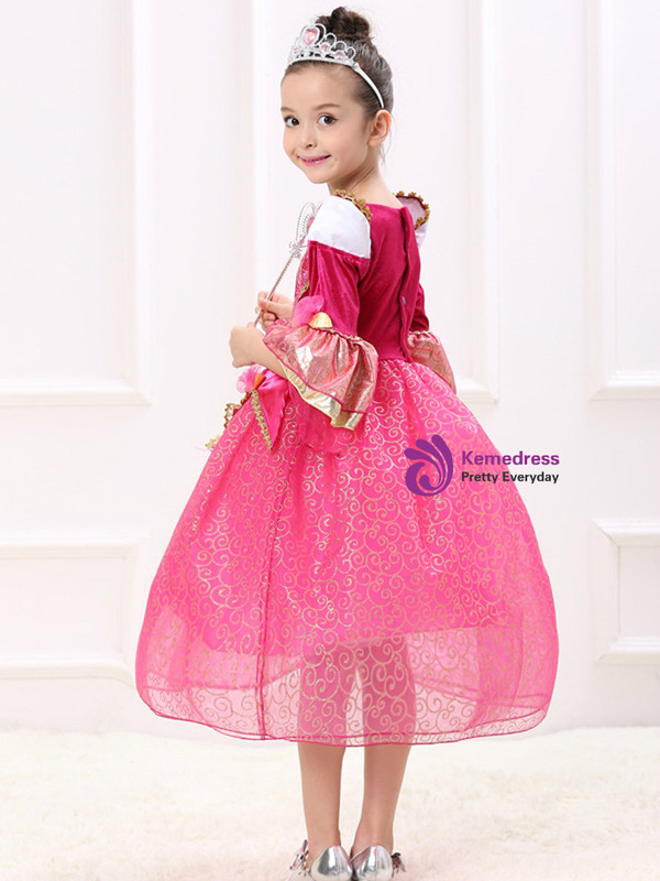 Shop 2019 Long & Short In Stock:Ship in 48 Hours Fuchsia Tulle Sleeping Beauty Princess Ai Luo Dress With Factory Price From Kemedress