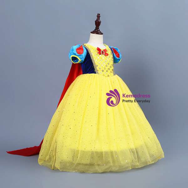 In Stock:Ship in 48 Hours Yellow Tulle Puff Sleeve Snow White Skirt