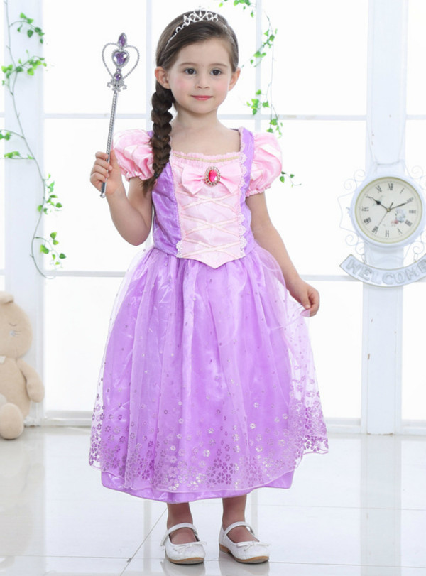 Shop 2019 Long & Short In Stock:Ship in 48 Hours Purple And Pink Cap Sleeve Princess Dress With Factory Price From Kemedress