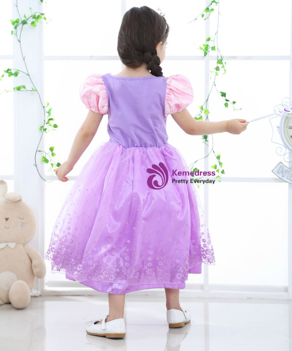 Shop 2019 Long & Short In Stock:Ship in 48 Hours Purple And Pink Cap Sleeve Princess Dress With Factory Price From Kemedress