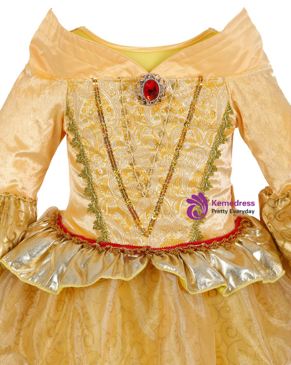 Shop 2019 Long & Short In Stock:Ship in 48 Hours Yellow Organza Puff Sleeve Princess Dress With Factory Price From Kemedress