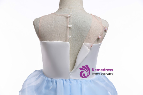 Shop 2019 Long & Short In Stock:Ship in 48 Hours Blue Organza Appliques Unicorn Princess Dress With Factory Price From Kemedress