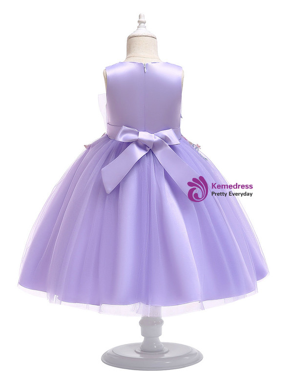 Shop 2019 Long & Short In Stock:Ship in 48 Hours Purple Tulle Appliques Princess Dress With Factory Price From Kemedress