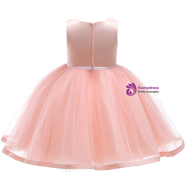Shop 2019 Long & Short In Stock:Ship in 48 Hours Pink Tulle Appliques Princess  Girl Dress With Factory Price From Kemedress
