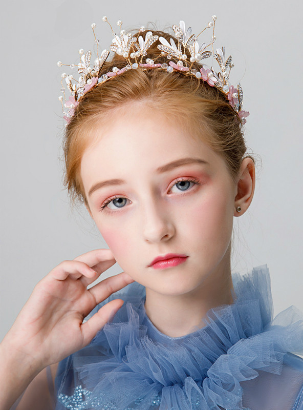 Shop 2019 Long & Short Children's Crown Headdress Princess Hairband Head Flower Hairpin With Factory Price From Kemedress