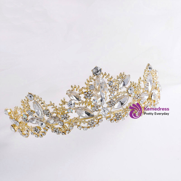 Shop 2019 Long & Short Girls Hair Accessories Head Flower Hoop Jewelry Princess Crown With Factory Price From Kemedress
