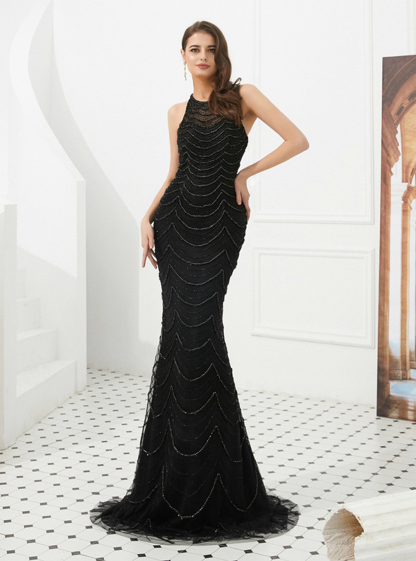 Shop 2019 Long & Short Sexy Black Mermaid Tulle See Through Back Prom Dress With Factory Price From Kemedress