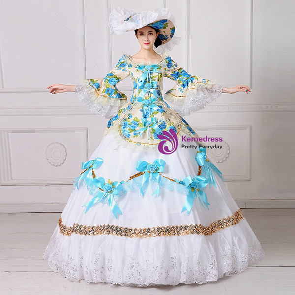 Shop 2019 Long & Short White Ball Gown Tulle Lace Square Print Drama Show Vintage Gown Dress With Factory Price From Kemedress