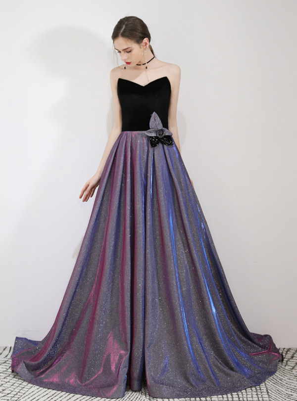 Shop 2019 Long & Short In Stock:Ship in 48 Hours Purple Sweetheart Long Prom Dress With Factory Price From Kemedress