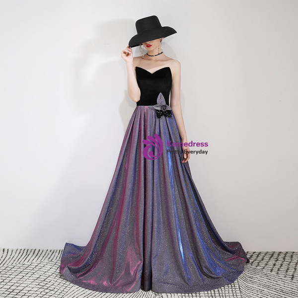 Shop 2019 Long & Short In Stock:Ship in 48 Hours Purple Sweetheart Long Prom Dress With Factory Price From Kemedress