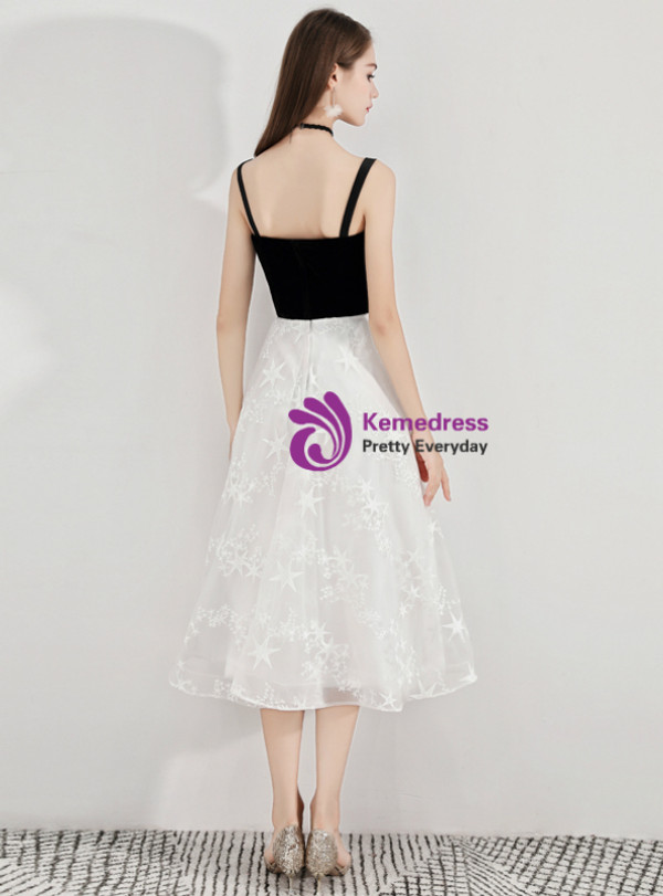 Shop 2019 Long & Short In Stock:Ship in 48 Hours White Straps Lace Appliques Prom Dress With Factory Price From Kemedress