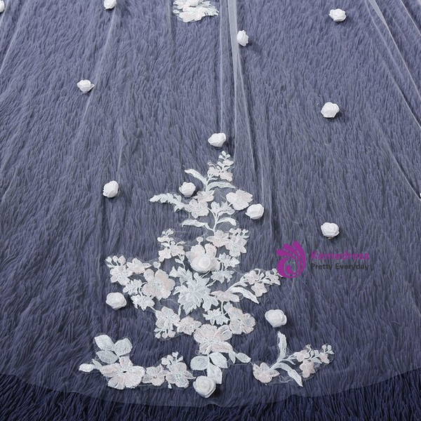 In Stock:Ship in 48 Hours Pretty Lace White Yarn Flower Wedding Veils