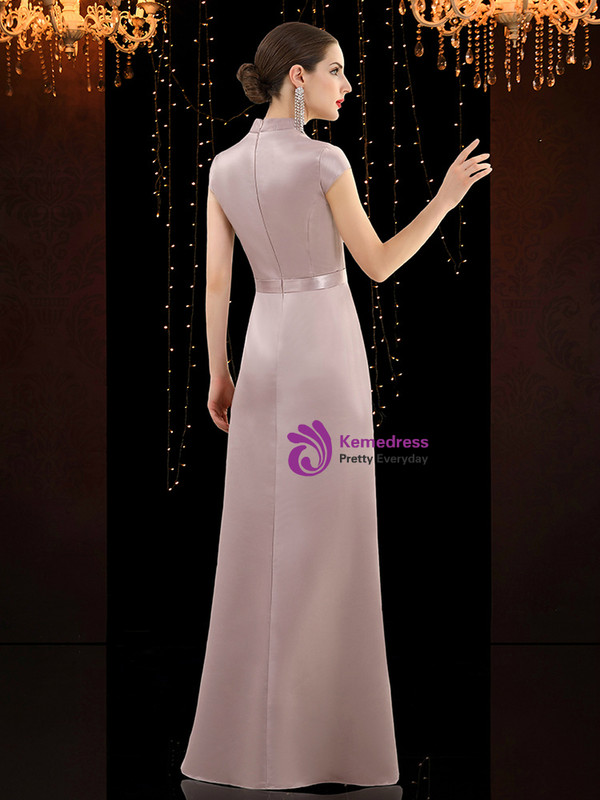Eye-catching Purple Mermaid Sequins V-neck Cap Sleeve Beading Mother Of The Bride Dress With Shawl