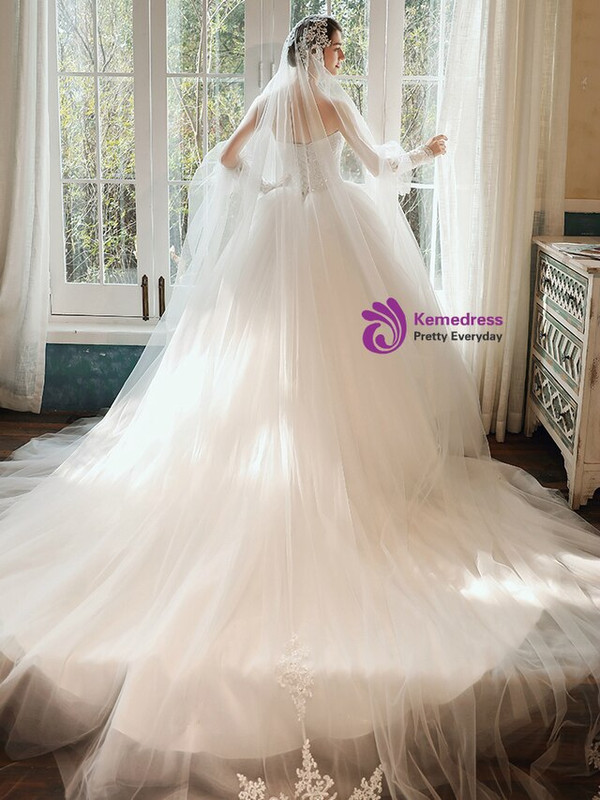 Winsome Tulle Sweetheart Beading Sequins Sleeveless Wedding Dress