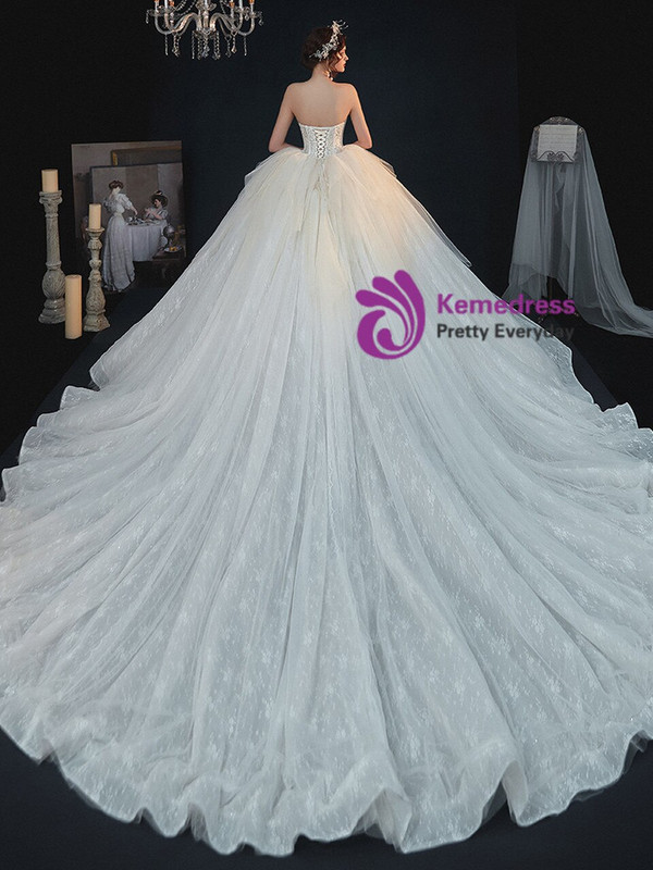 Fabulous Tulle Lace Corset Sweetheart Beading Sleeveless Wedding Dress