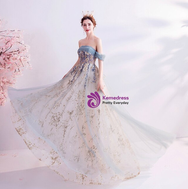 In Stock:Ship in 48 Hours Green Sequins Tulle Prom Dress