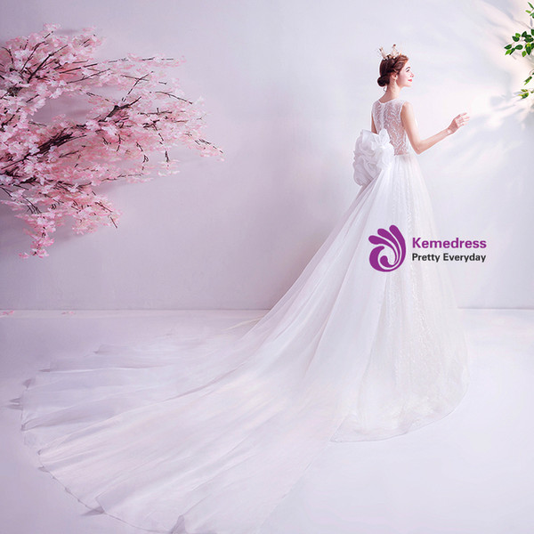 In Stock:Ship in 48 Hours White Lace Tulle Wedding Dress