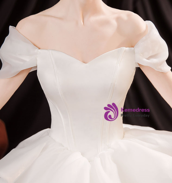In Stock:Ship in 48 Hours Adorable White Tulle Wedding Dress