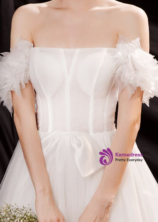 In Stock:Ship in 48 Hours Hi Lo Tulle Wedding Dress
