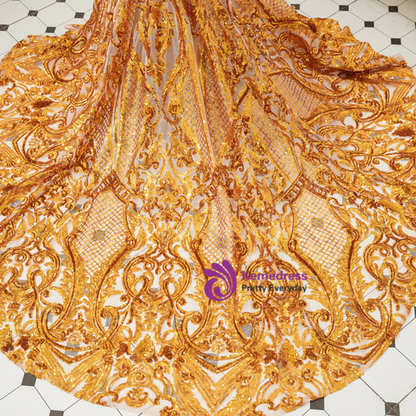 Fabulous Gold Mermaid Sequins Off the Shoulder Prom Dress