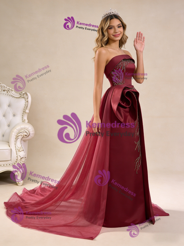 Pink Tulle High Neck Cap Sleeve Appliques Prom Dress