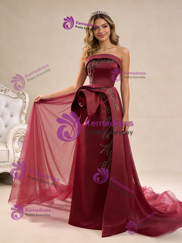 Pink Tulle High Neck Cap Sleeve Appliques Prom Dress