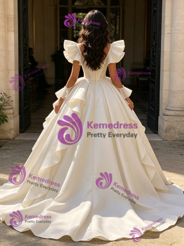 Ivory Straps Ball Gown Quinceanera Dress