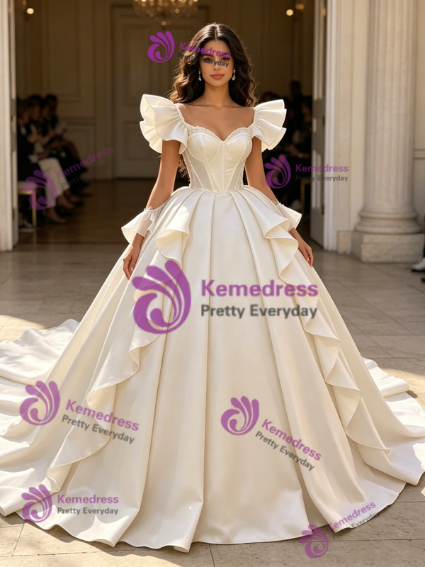 Ivory Straps Ball Gown Quinceanera Dress