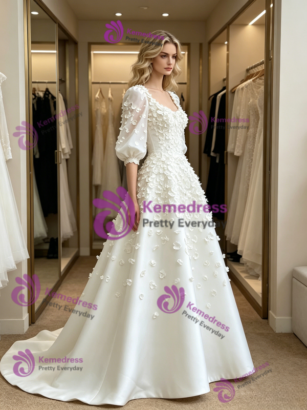 White Mermaid Tulle Off the Shoulder Pleats Wedding Dress
