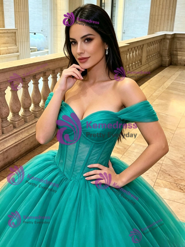 Tulle Off the Shoulder Quinceanera Dress