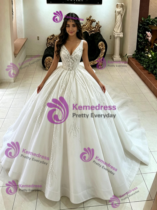 White Tulle Off the Shoulder Long Sleeve Quinceanera Dress