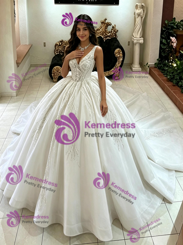 White Tulle Off the Shoulder Long Sleeve Quinceanera Dress