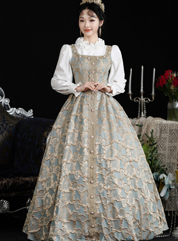 Two Piece Palace Vintage Long Dress