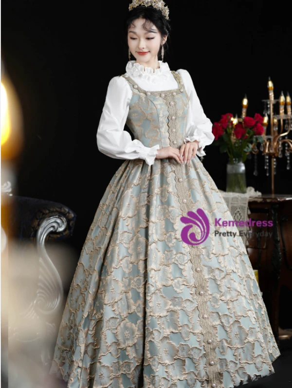 Two Piece Palace Vintage Long Dress