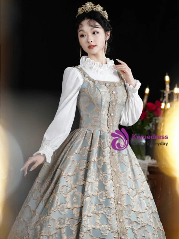 Two Piece Palace Vintage Long Dress