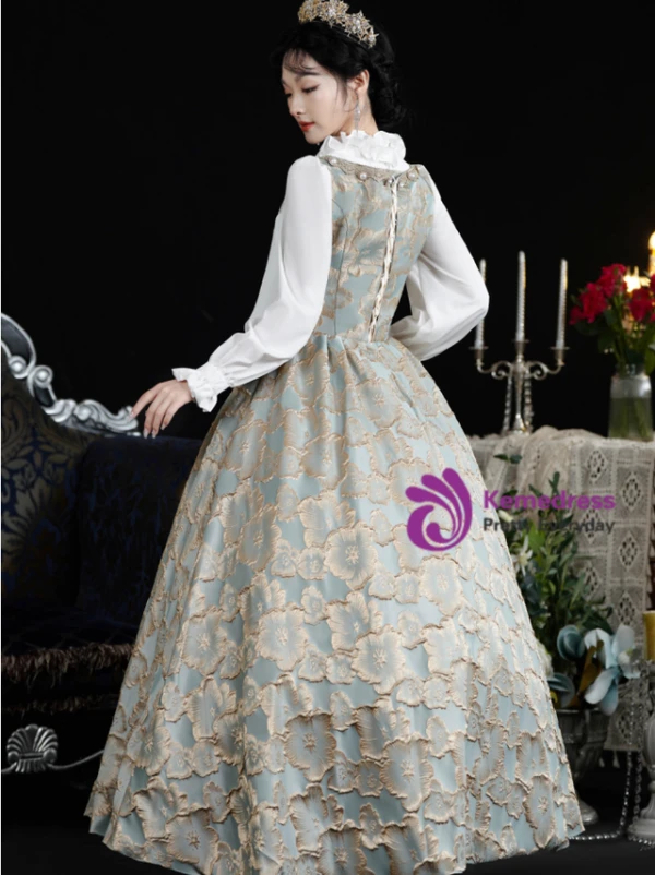Two Piece Palace Vintage Long Dress