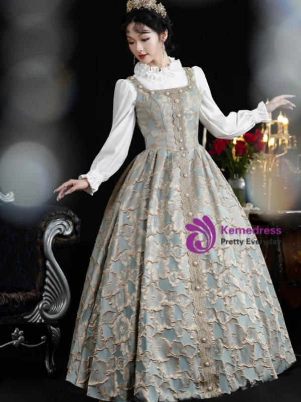 Two Piece Palace Vintage Long Dress